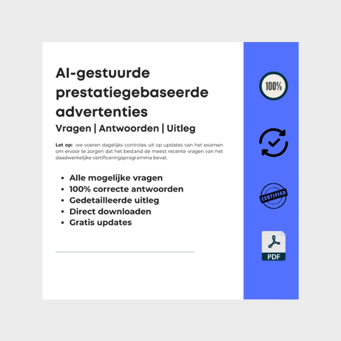 Afbeelding met omslag van e-boek getiteld Certificering AI-gestuurde prestatiegebaseerde advertenties